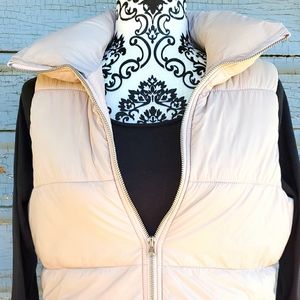 Old navy insulated zip up puffer vest (beige)